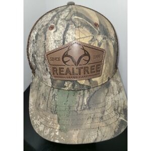 Realtree Brand Camo Antlers Patch Camo‎ Front Brown Mesh Snapback Cap OSFM